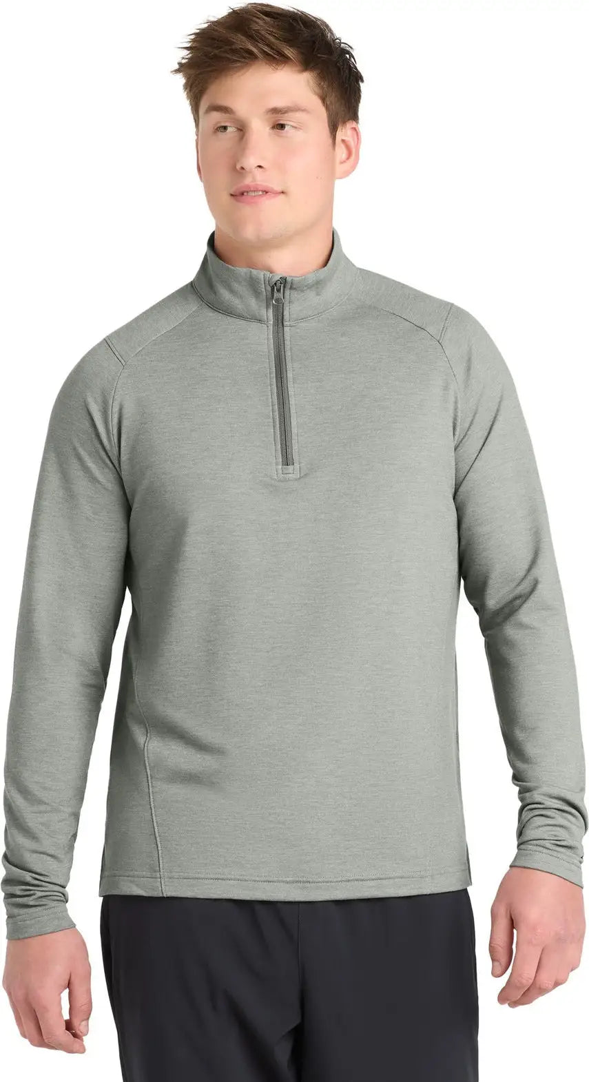 Sport-tek St561 Sport-wick Flex Fleece 1/4-zip - Light Gray Heather - Adult Xs