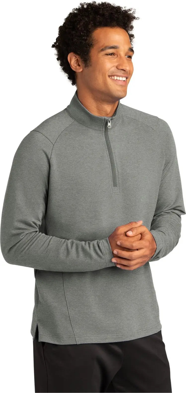 Sport-tek St561 Sport-wick Flex Fleece 1/4-zip - Light Gray Heather