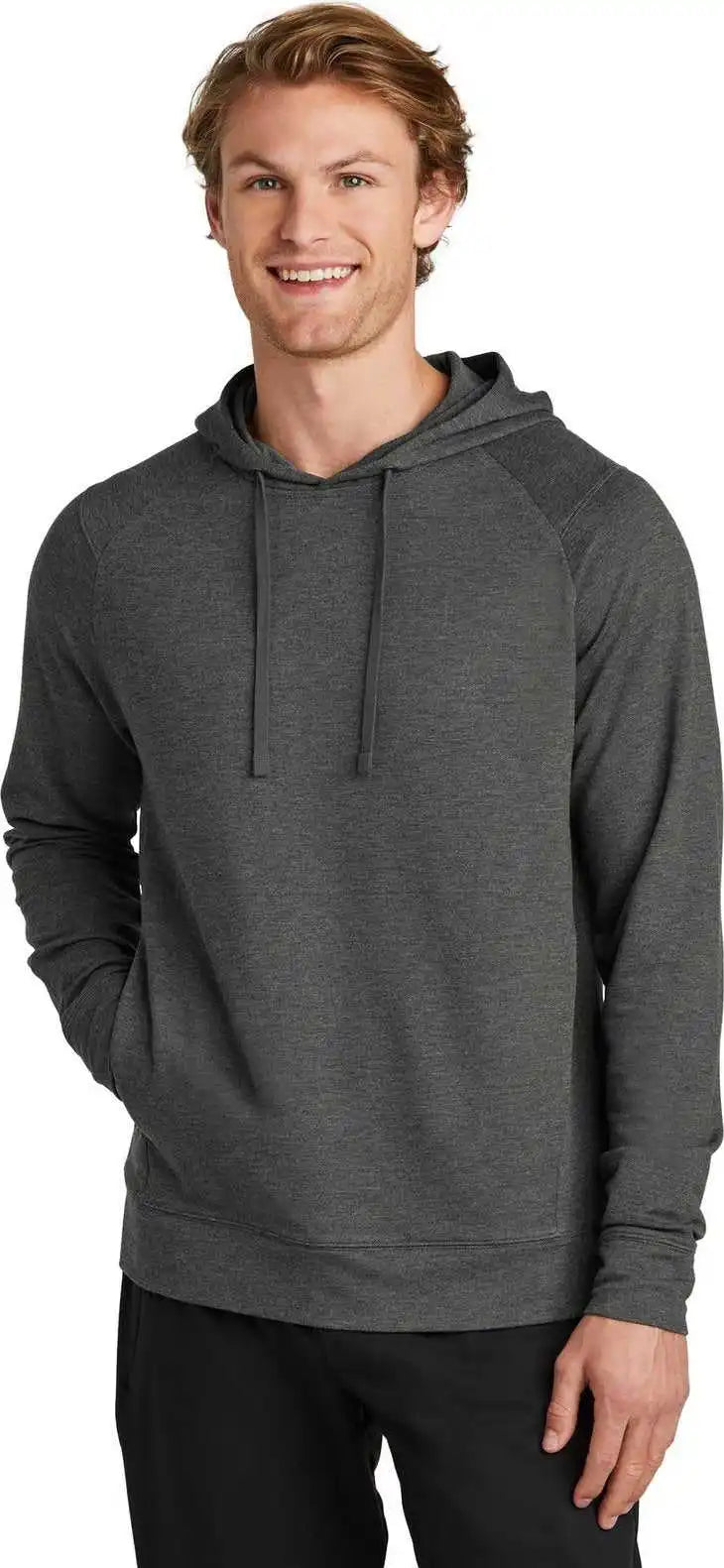Sport Tek St562 Wick Flex Fleece Pullover Hoodie Dark Grey Heather