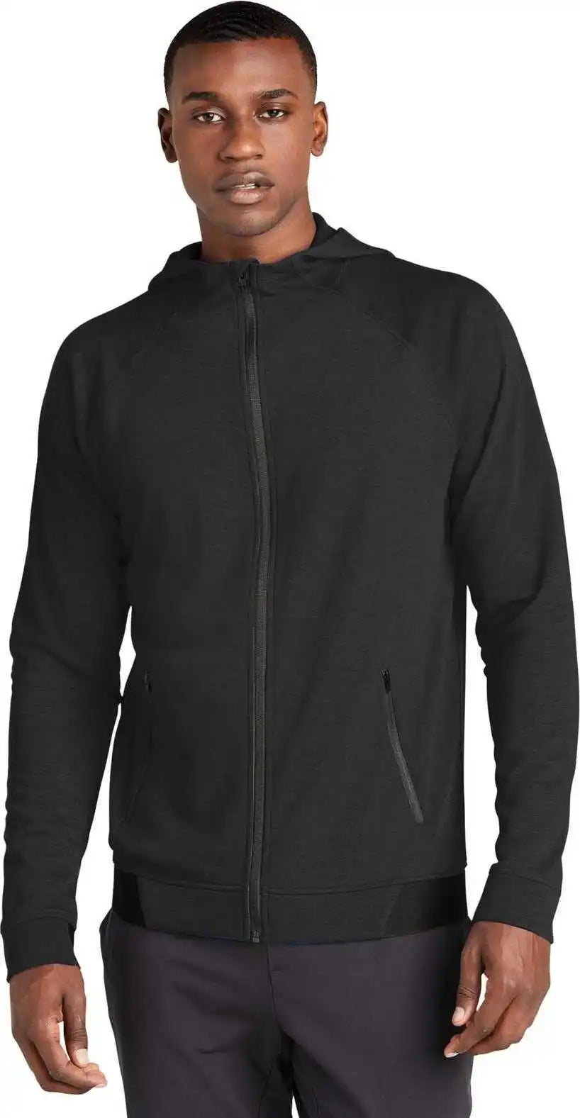 Sport-tek St570 Posicharge Strive Hooded Full-zip - Black