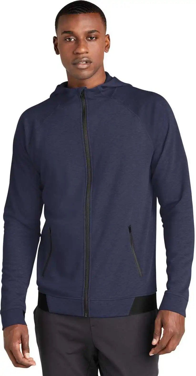 Sport Tek St570 Posicharge Strive Hooded Full Zip True Navy