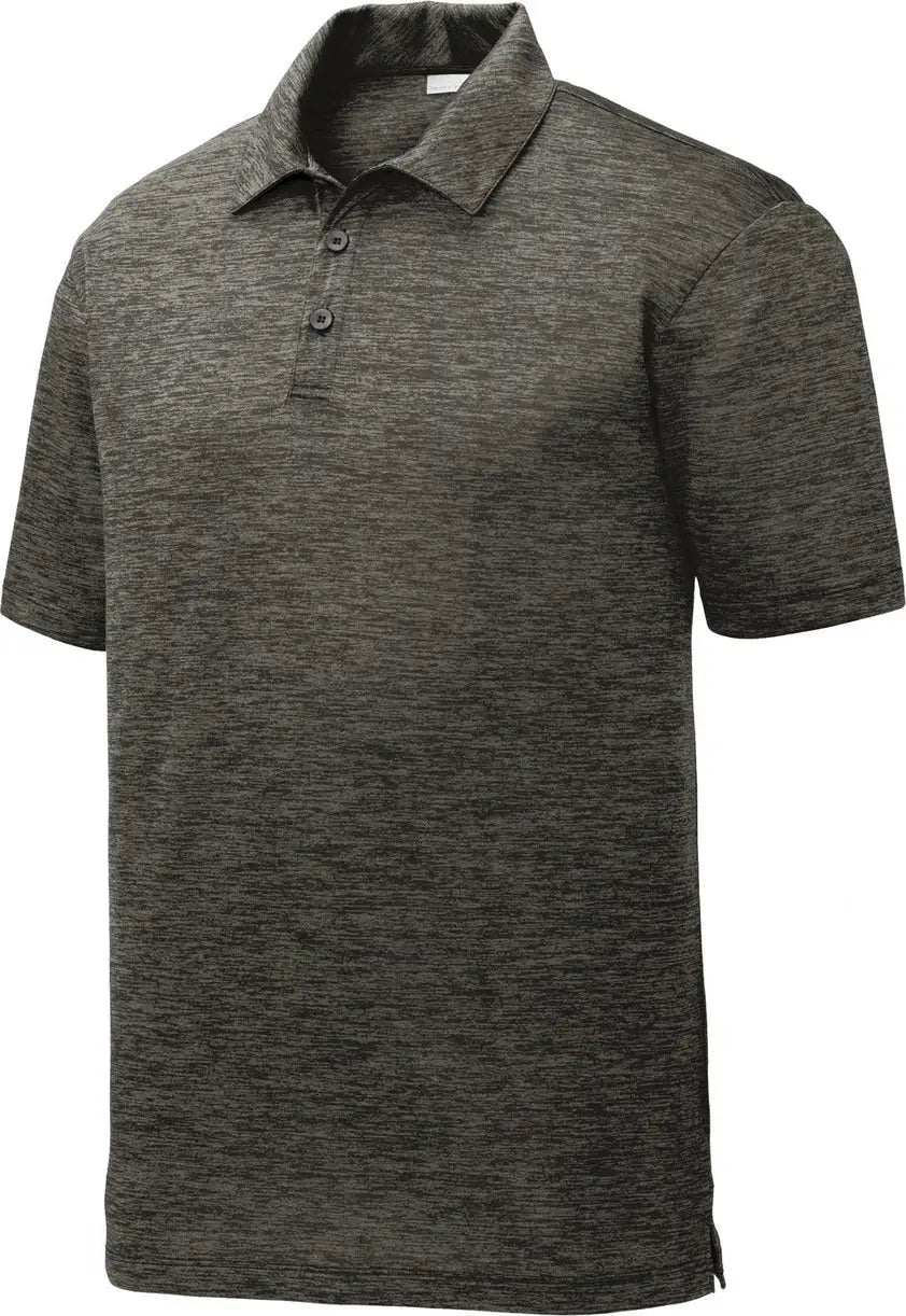 Sport-tek St590 Posicharge Electric Heather Polo - Gray-black