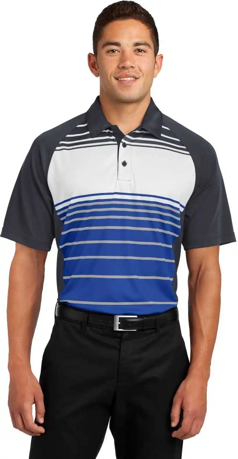 Sport-tek St600 Dry Zone Sublimated Stripe Polo - True Royal
