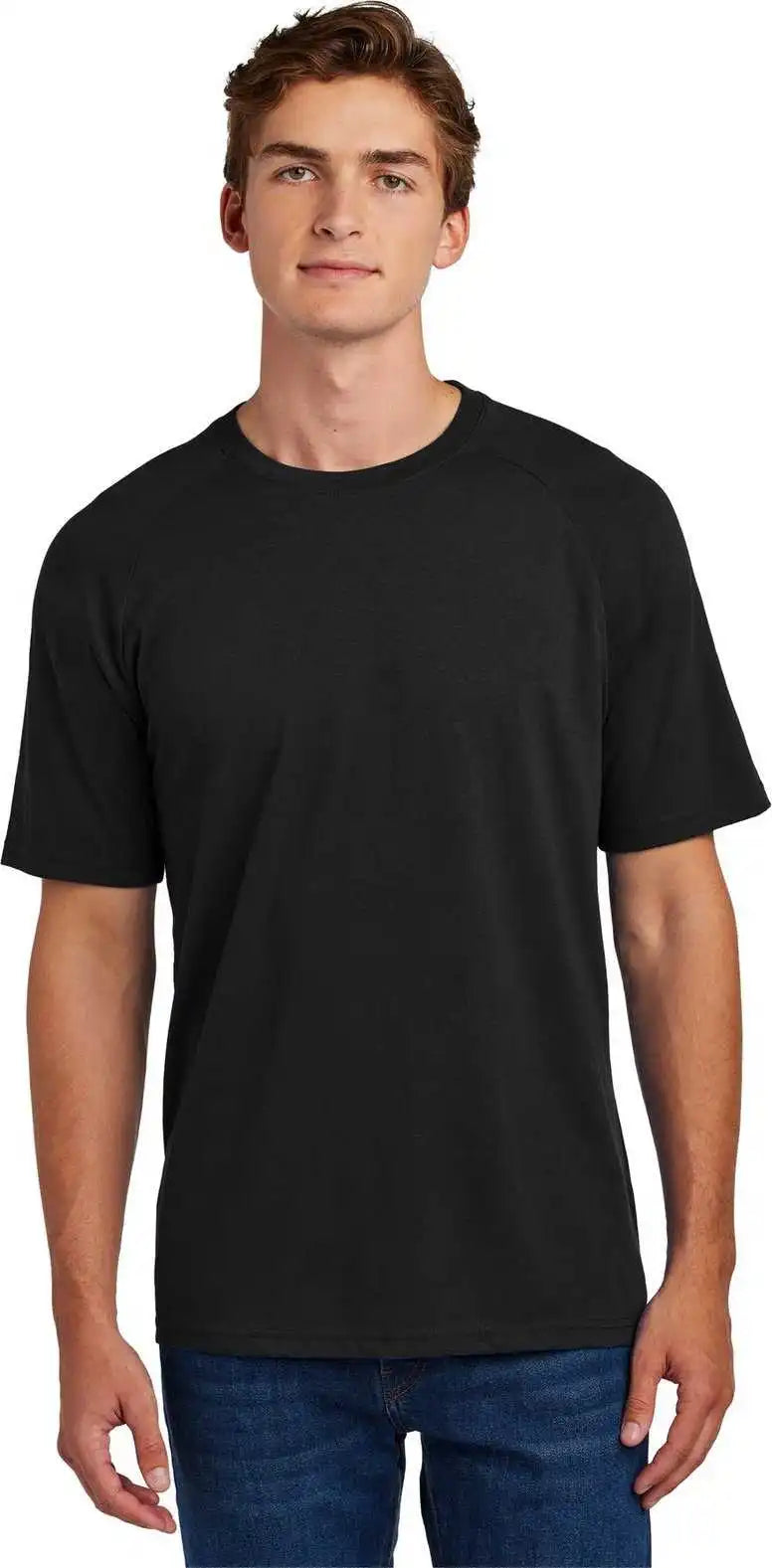 Sport Tek St6040 Halftime Raglan Tee Black