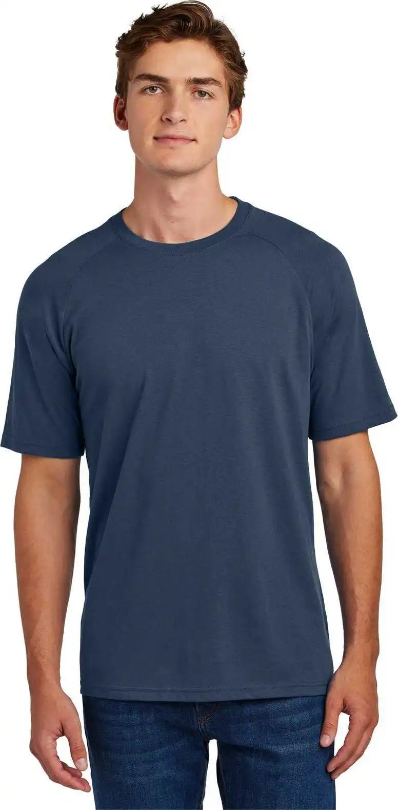 Sport Tek St6040 Halftime Raglan Tee True Navy