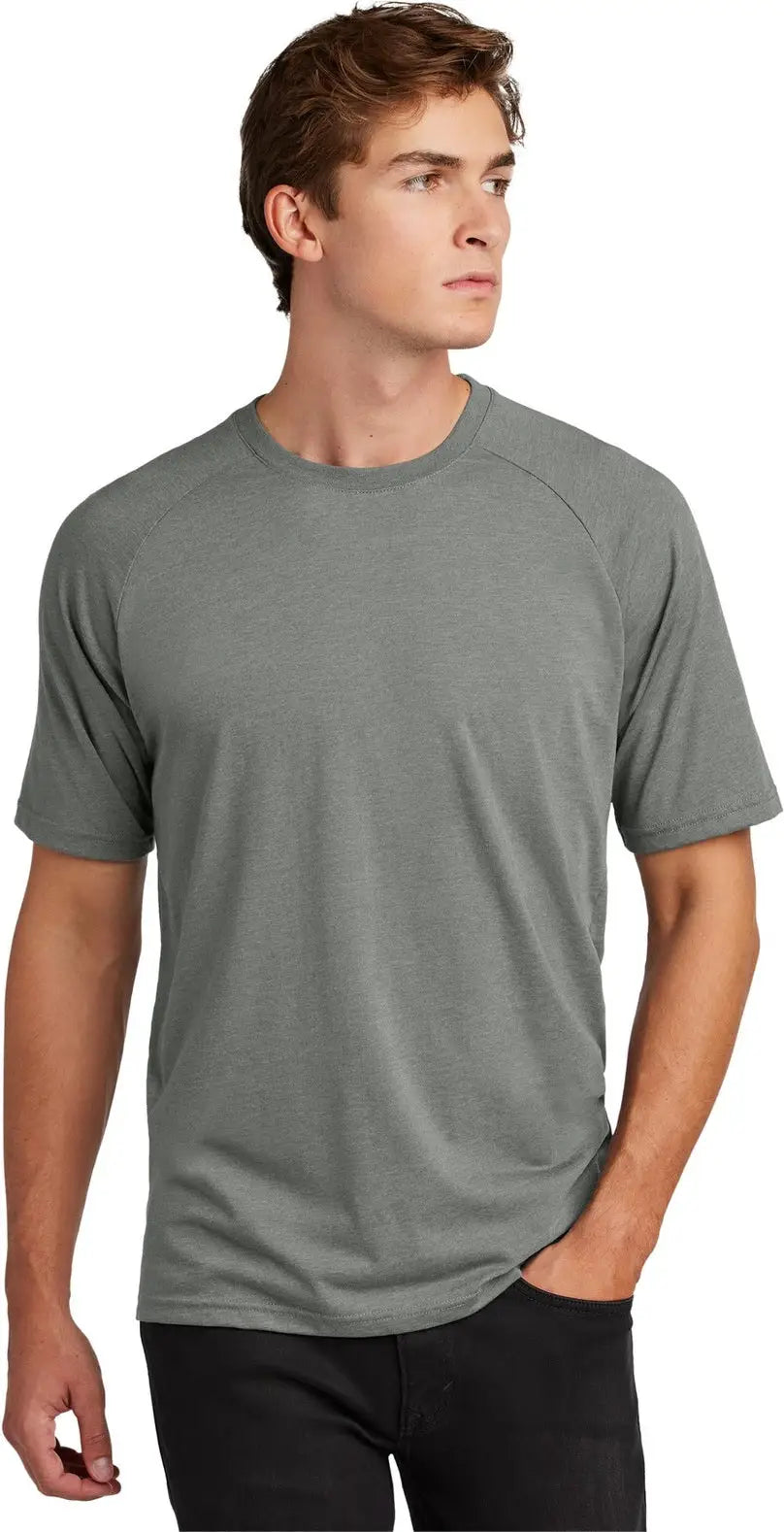 Sport-tek St6040 Halftime Raglan Tee - Vintage Heather - Adult Xs