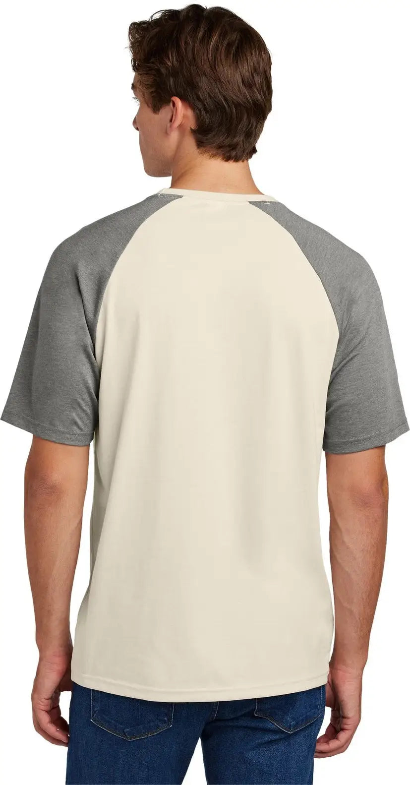 Sport-tek St6040 Halftime Raglan Tee - Vintage Heather Ecru