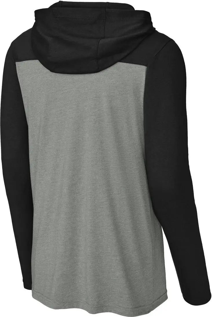 Sport-tek St6044 Halftime Long Sleeve Hoodie - Black Vintage Heather
