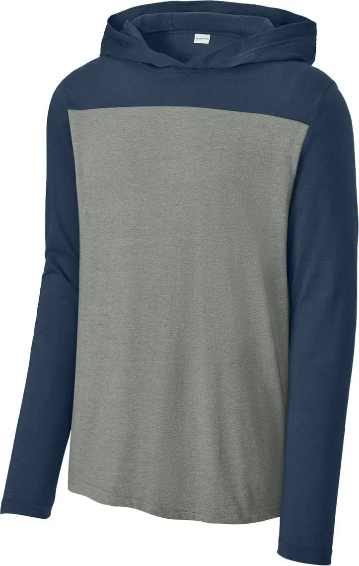 Sport-tek St6044 Halftime Long Sleeve Hoodie - True Navy Vintage Heather