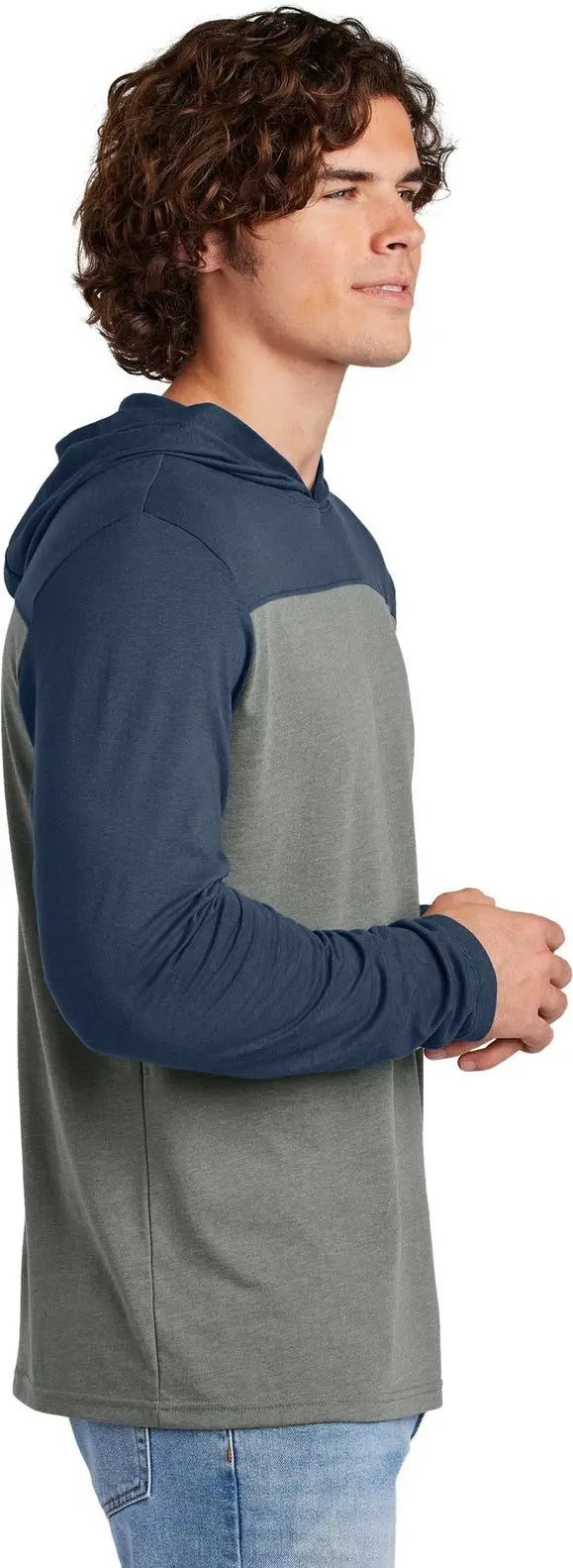 Sport-tek St6044 Halftime Long Sleeve Hoodie - True Navy Vintage Heather