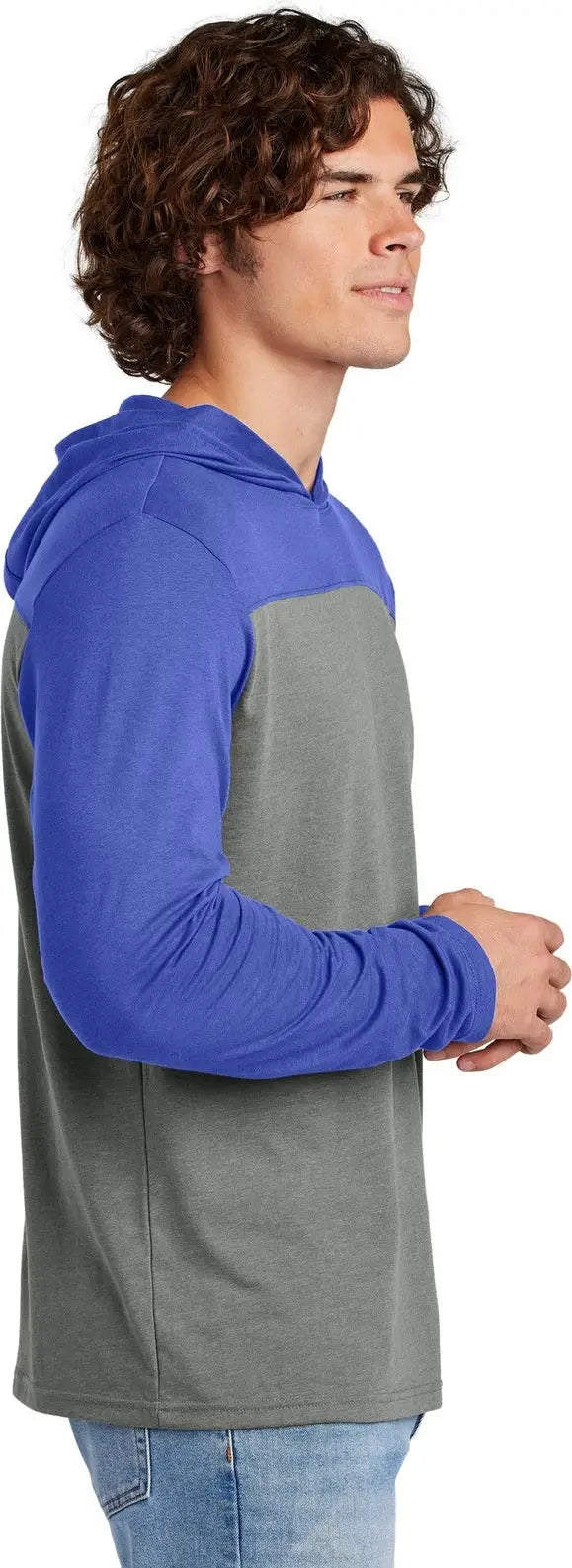 Sport-tek St6044 Halftime Long Sleeve Hoodie - True Royal Vintage Heather