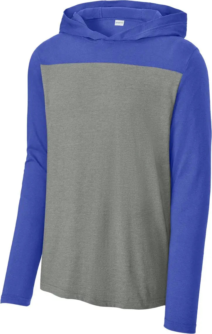 Sport-tek St6044 Halftime Long Sleeve Hoodie - True Royal Vintage Heather