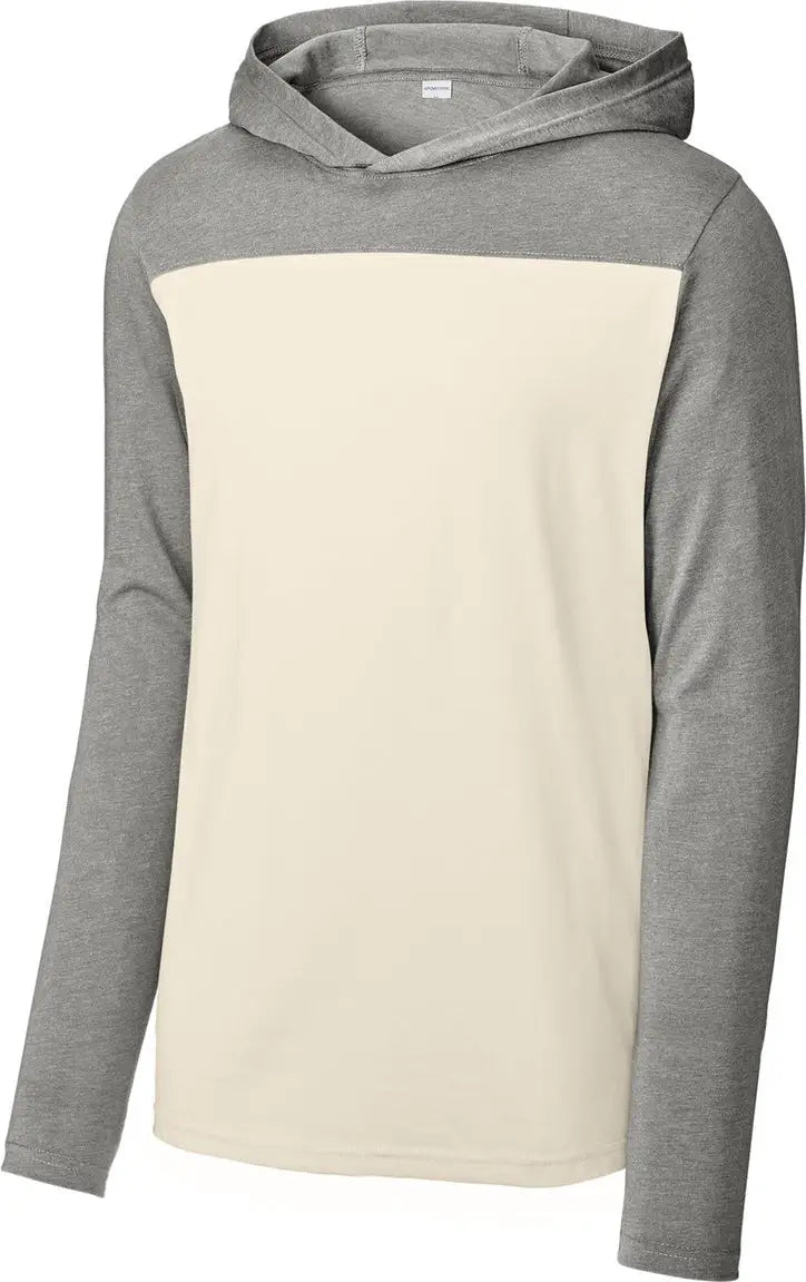 Sport-tek St6044 Halftime Long Sleeve Hoodie - Vintage Heather Ecru