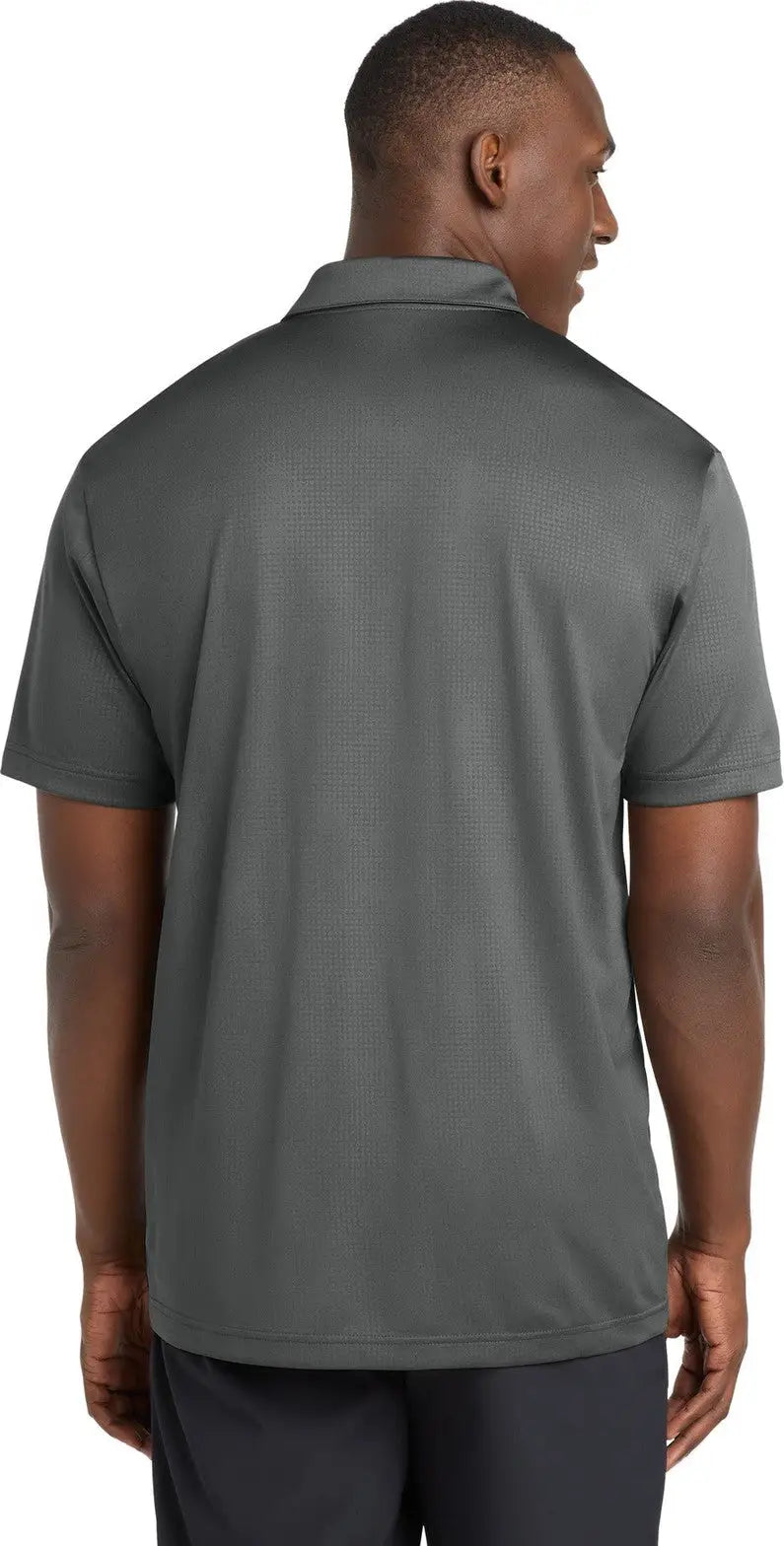 Sport-tek St630 Embossed Posicharge Tough Polo - Dark Smoke Gray