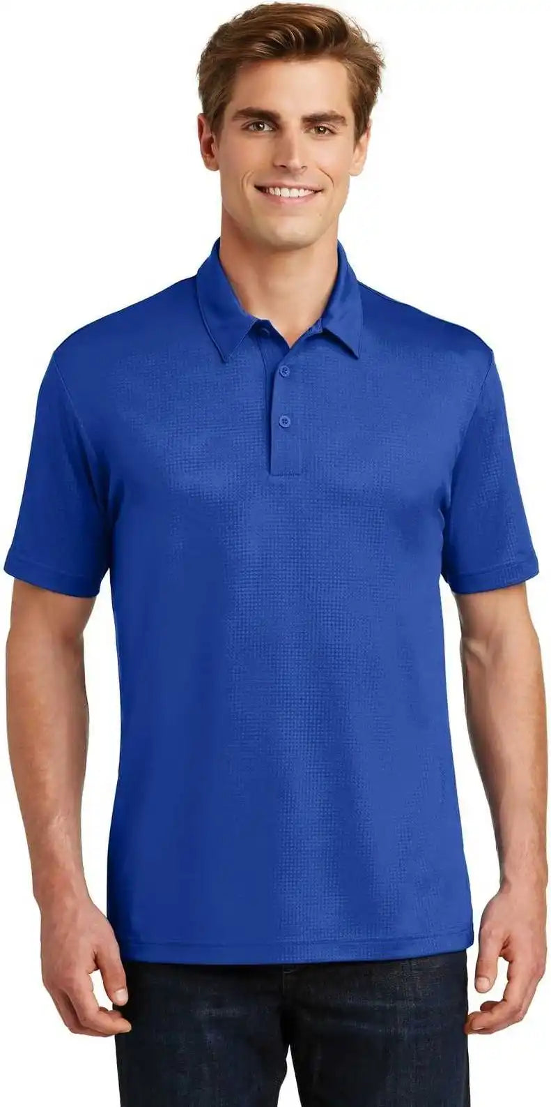 Sport Tek St630 Embossed Posicharge Tough Polo True Royal