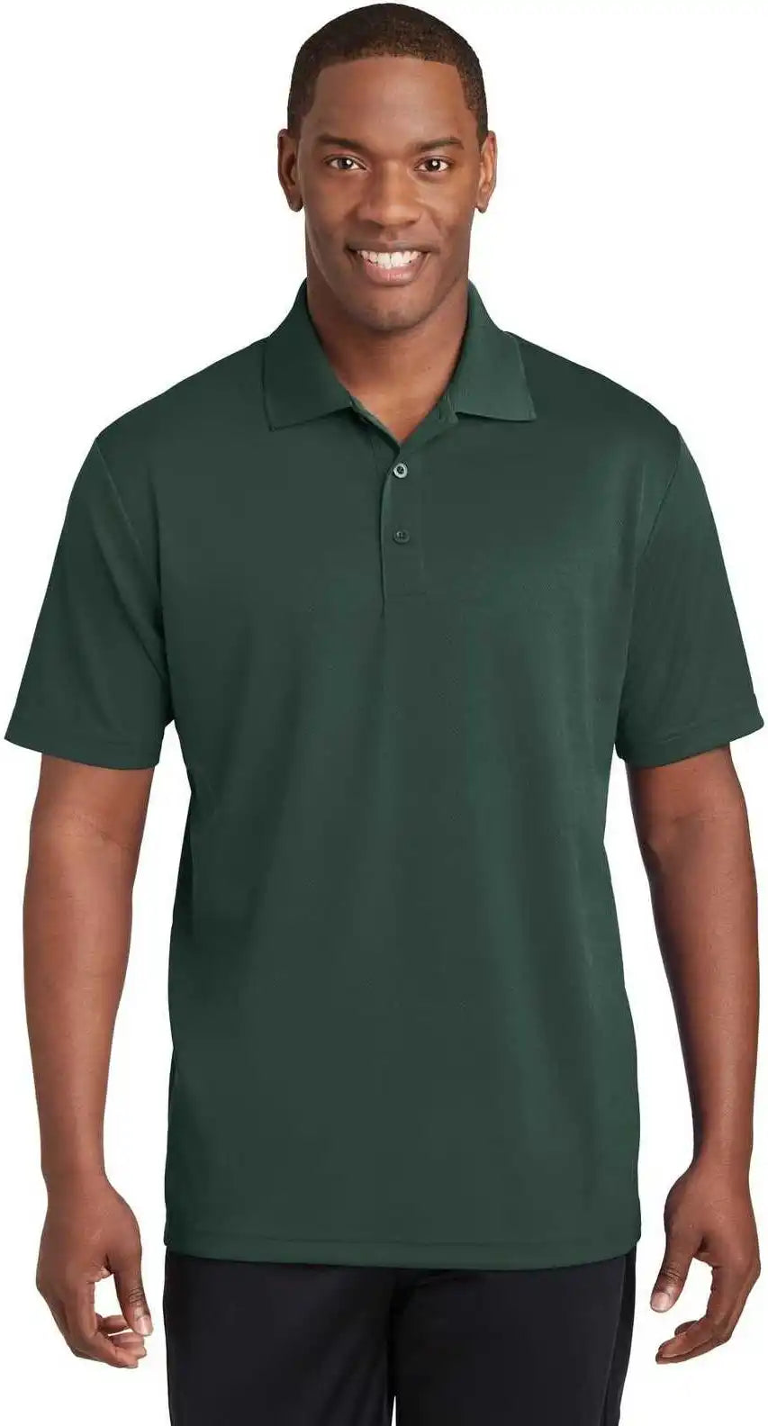 Sport Tek St640 Posicharge Racermesh Polo Dark Forest Green