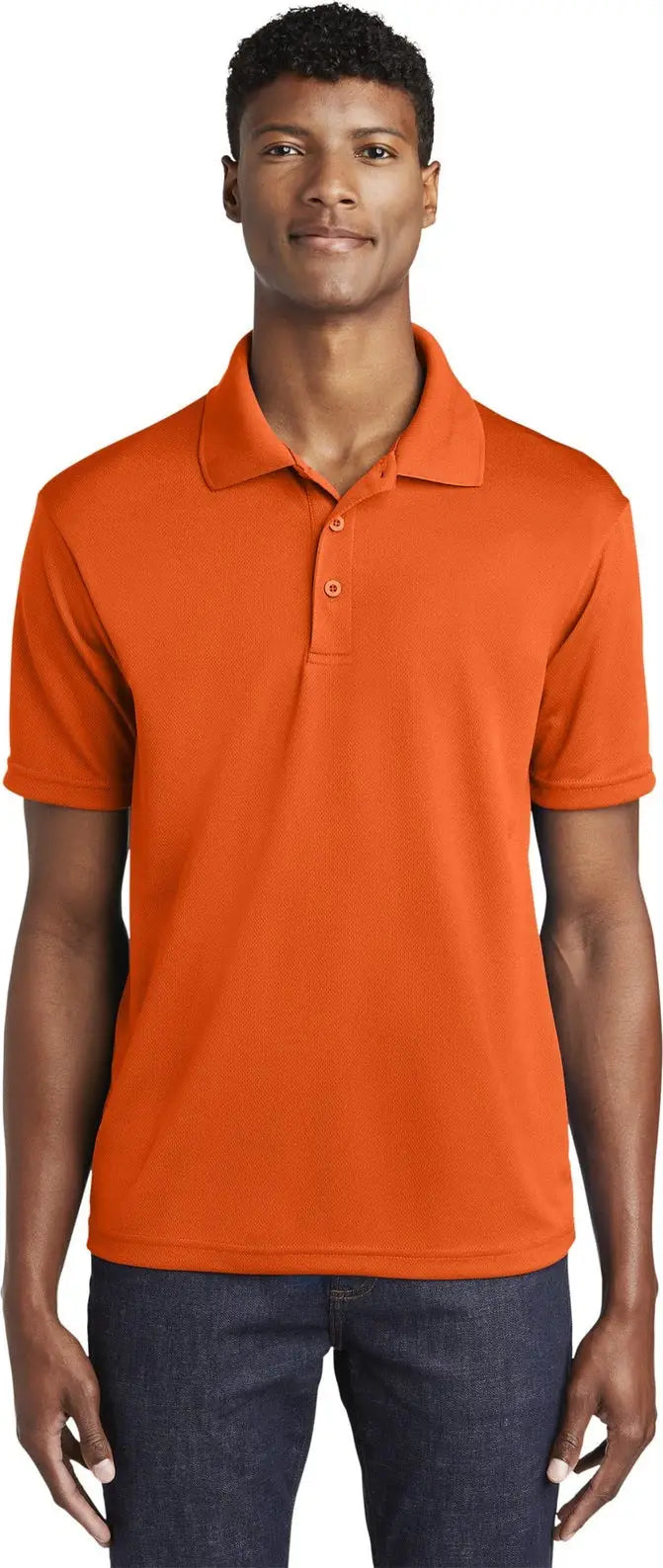 Sport-tek St640 Posicharge Racermesh Polo - Deep Orange - Adult Xs
