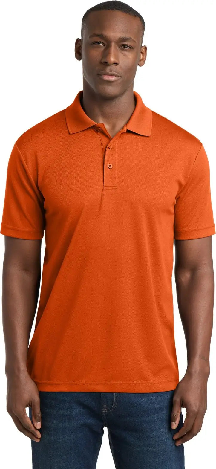 Sport-tek St640 Posicharge Racermesh Polo - Deep Orange
