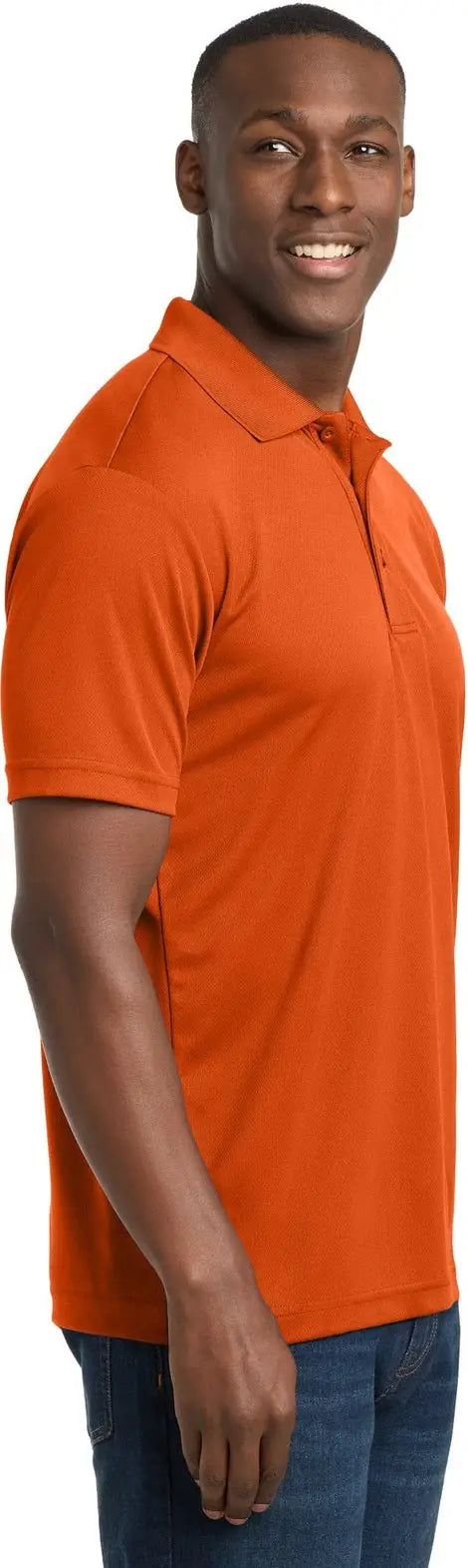 Sport-tek St640 Posicharge Racermesh Polo - Deep Orange