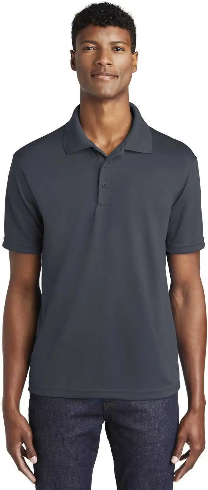 Sport-tek St640 Posicharge Racermesh Polo - Graphite