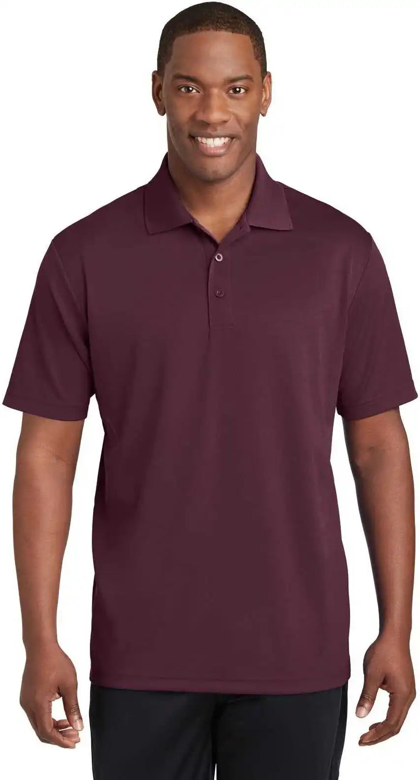 Sport Tek St640 Posicharge Racermesh Polo Maroon