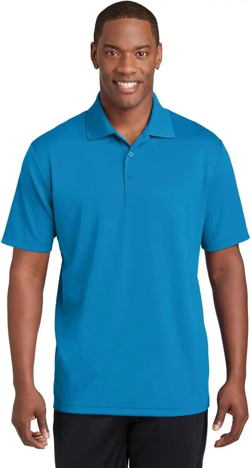 Sport Tek St640 Posicharge Racermesh Polo Pond Blue