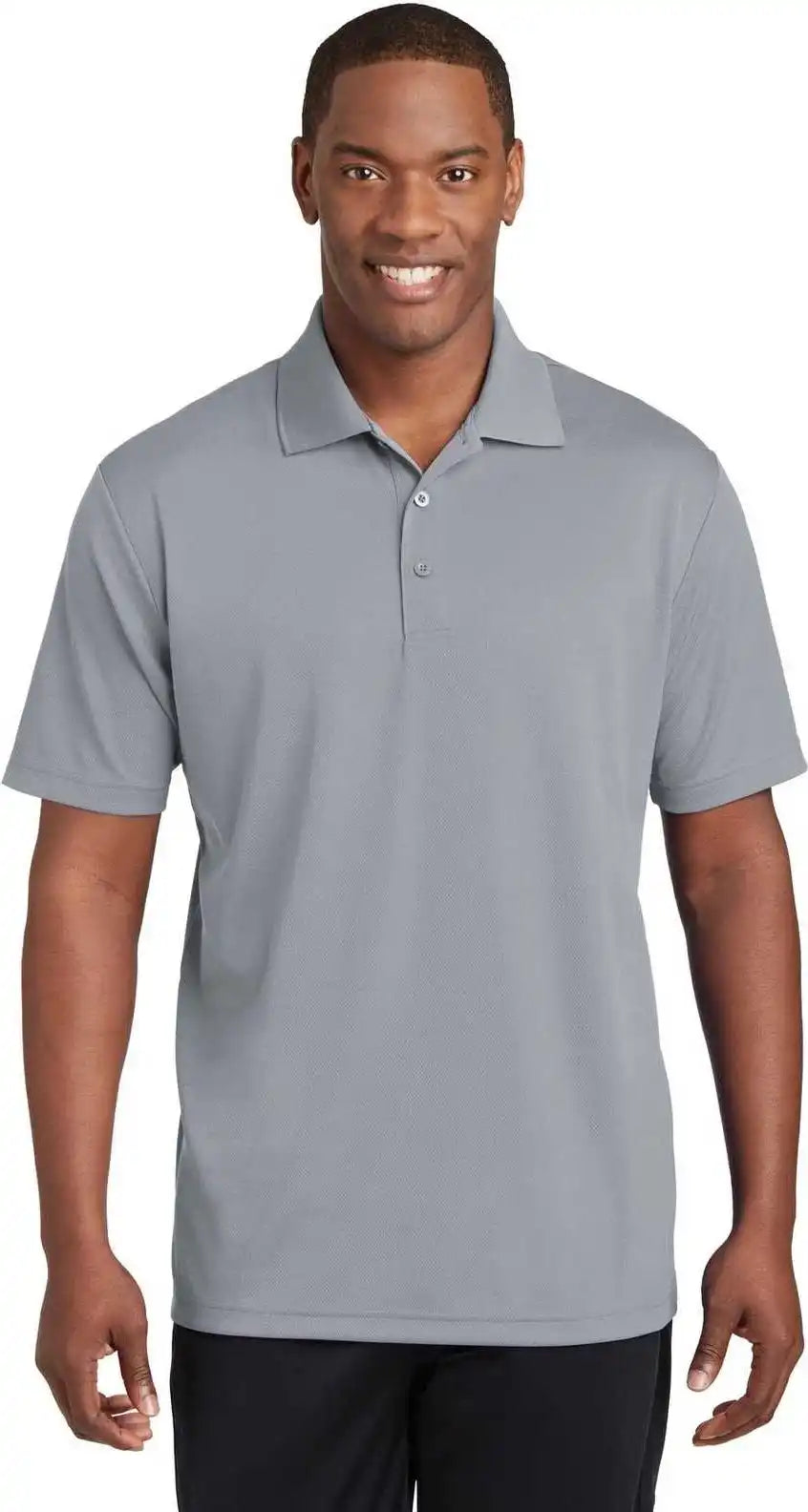 Sport Tek St640 Posicharge Racermesh Polo Silver