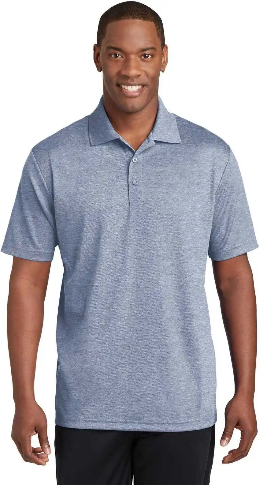 Sport Tek St640 Posicharge Racermesh Polo True Navy Heather