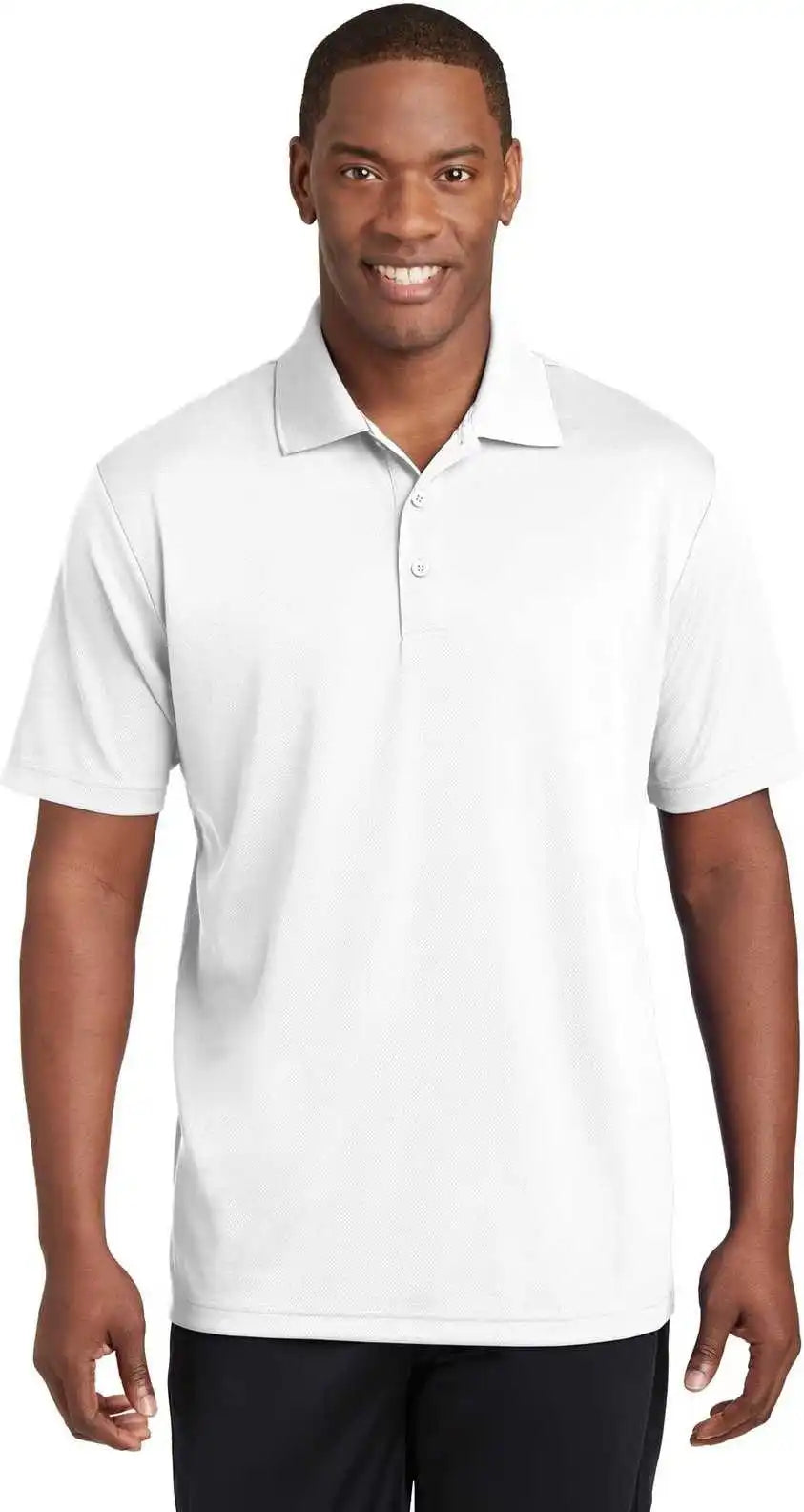 Sport Tek St640 Posicharge Racermesh Polo White