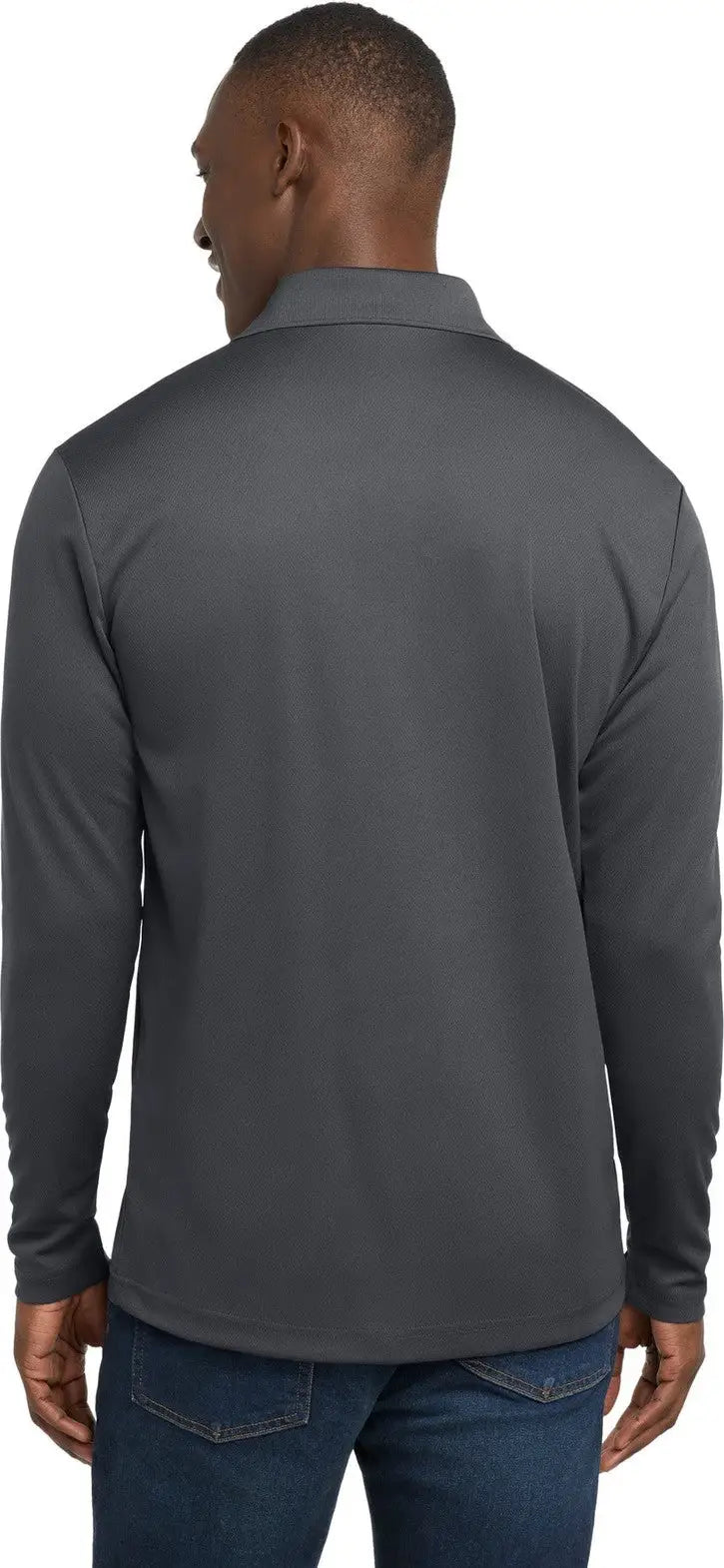 Sport-tek St640ls Posicharge Racermesh Long Sleeve Polo - Graphite