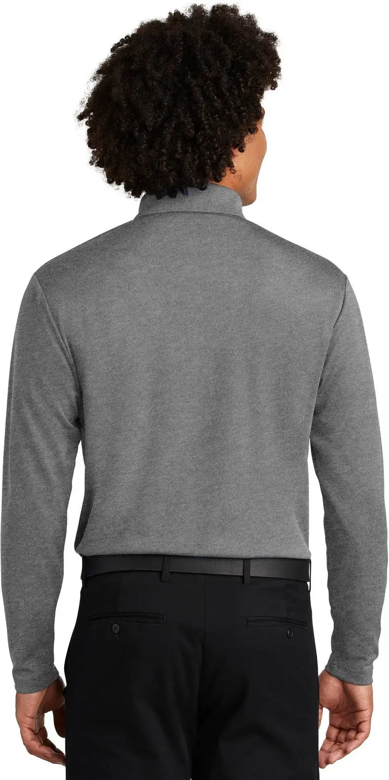 Sport-tek St640ls Posicharge Racermesh Long Sleeve Polo - Gray Heather