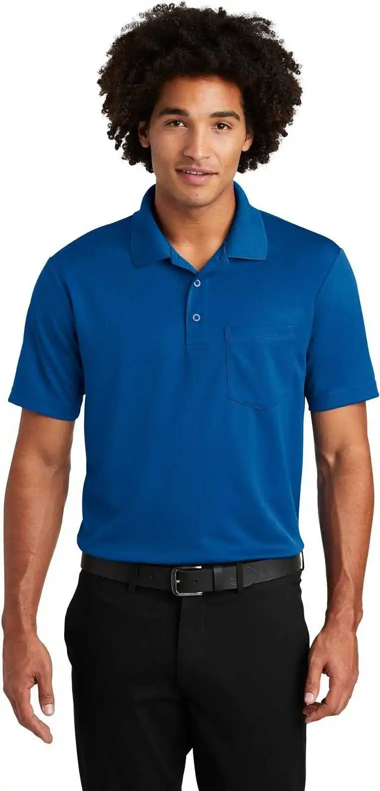 Sport Tek St640p Posicharge Racermesh Pocket Polo True Royal
