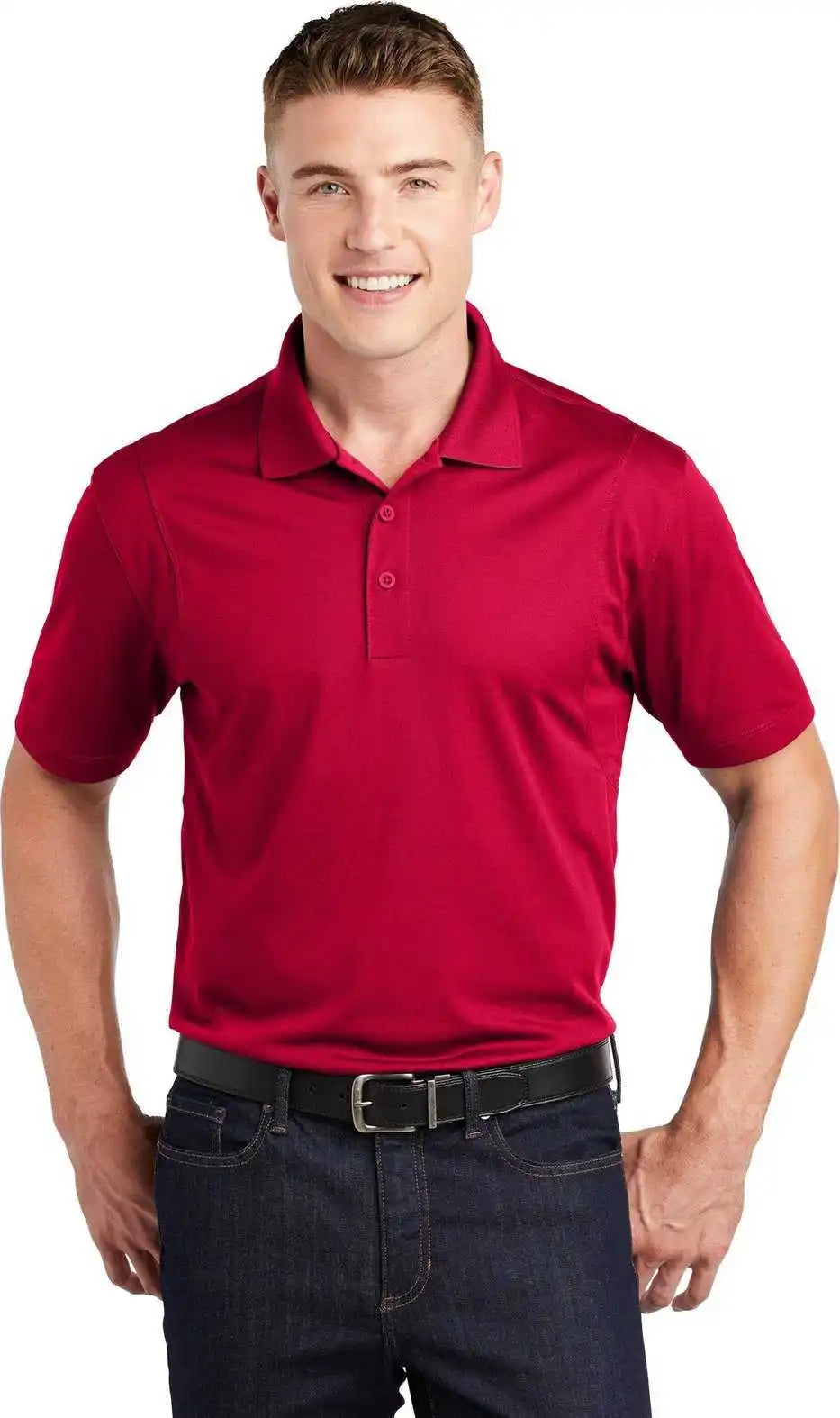 Sport Tek St650 Micropique Wick Polo Deep Red