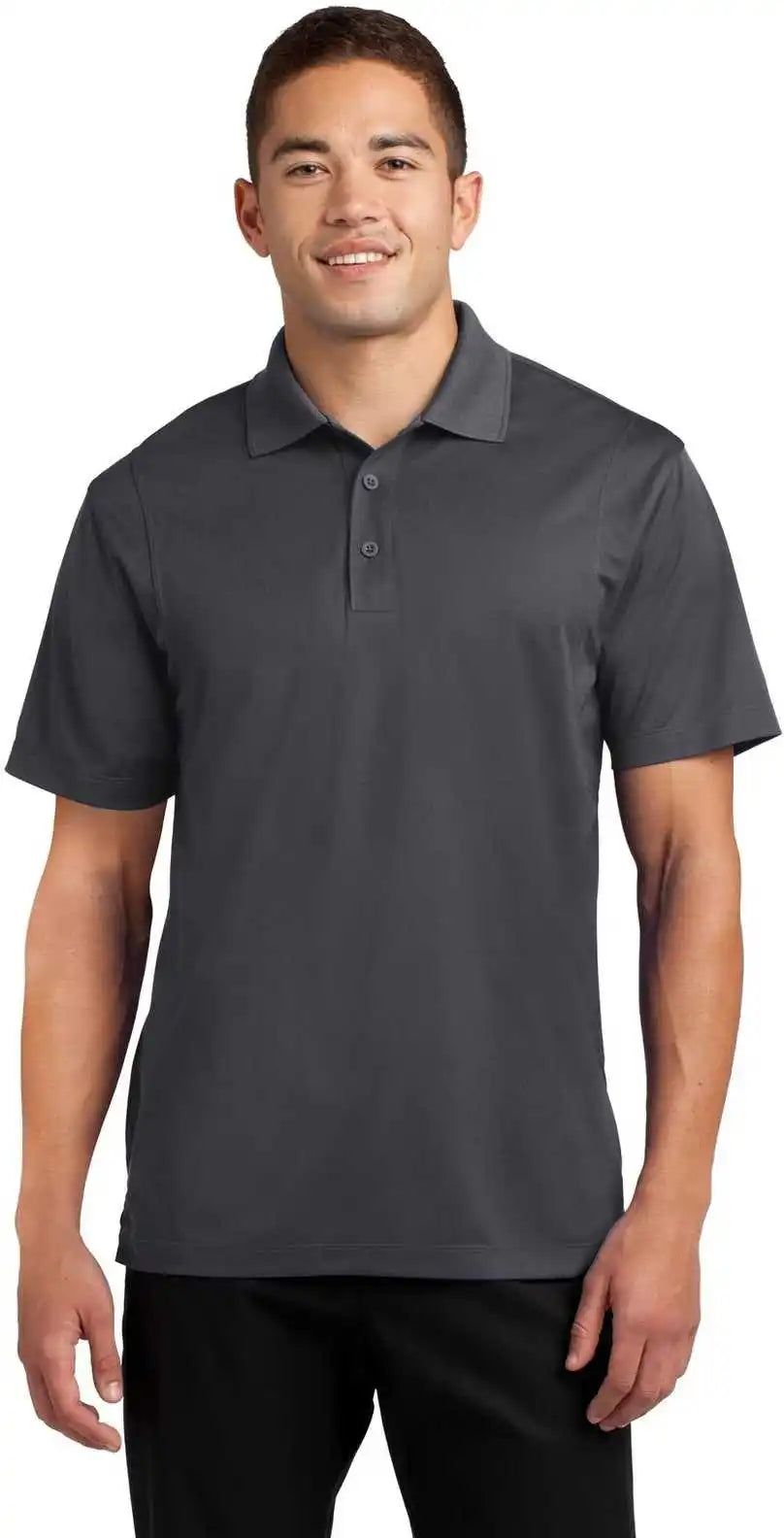 Sport Tek St650 Micropique Wick Polo Iron Gray