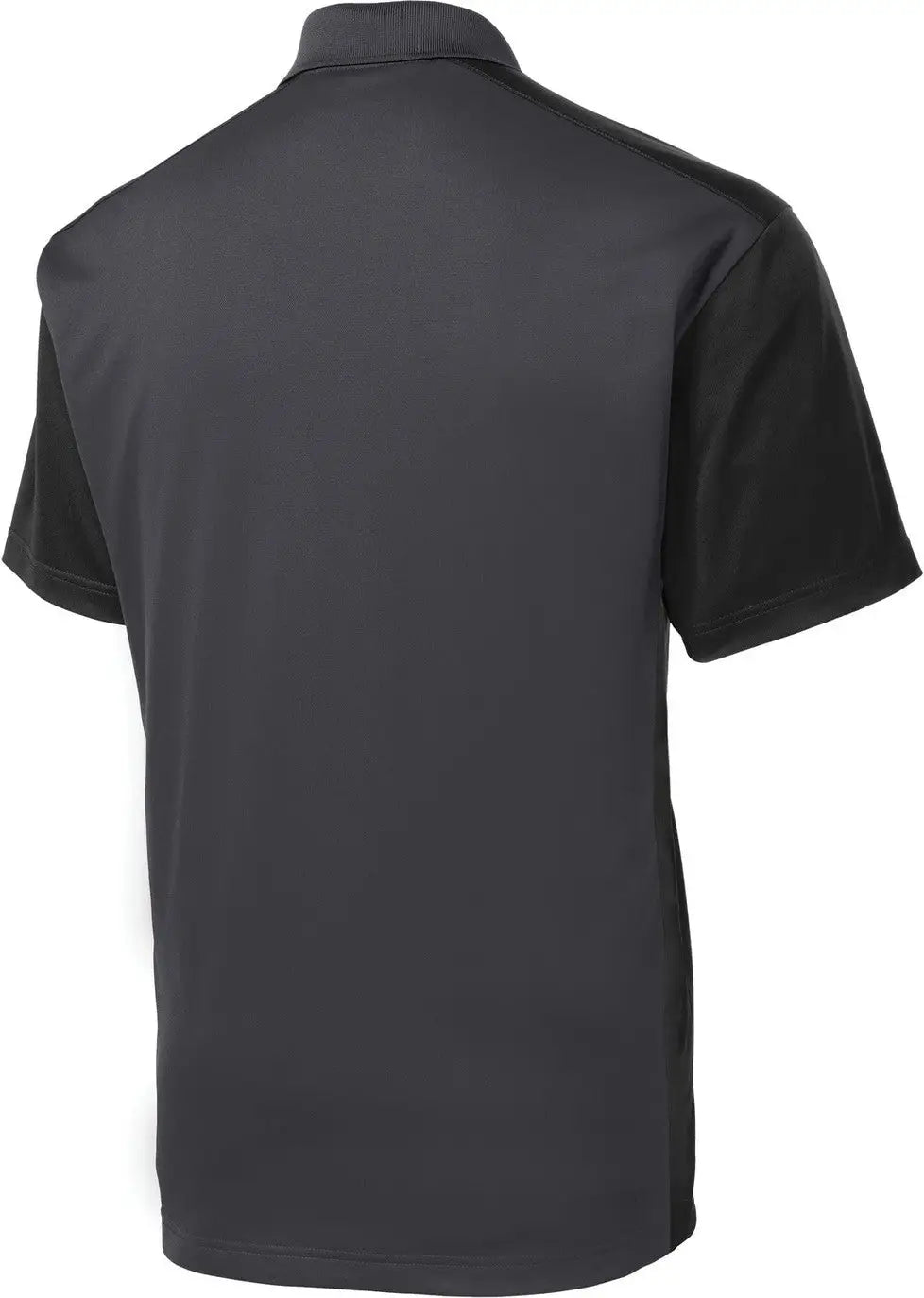 Sport-tek St652 Colorblock Micropique Sport-wick Polo - Iron Gray Black