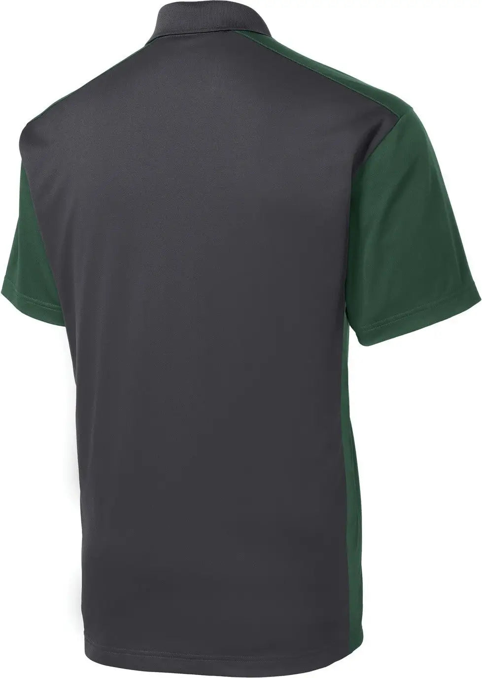 Sport-tek St652 Colorblock Micropique Sport-wick Polo - Iron Gray Forest Green