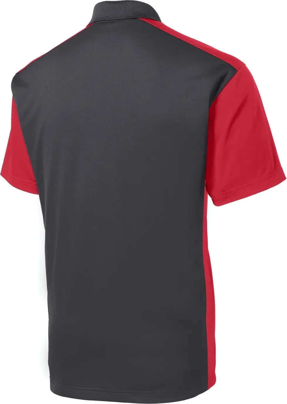 Sport-tek St652 Colorblock Micropique Sport-wick Polo - Iron Gray True Red - Gray/ / Adult Xs