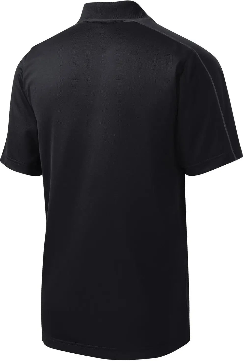 Sport-tek St653 Micropique Sport-wick Piped Polo - Black Iron Gray - Black/ / Adult Xs