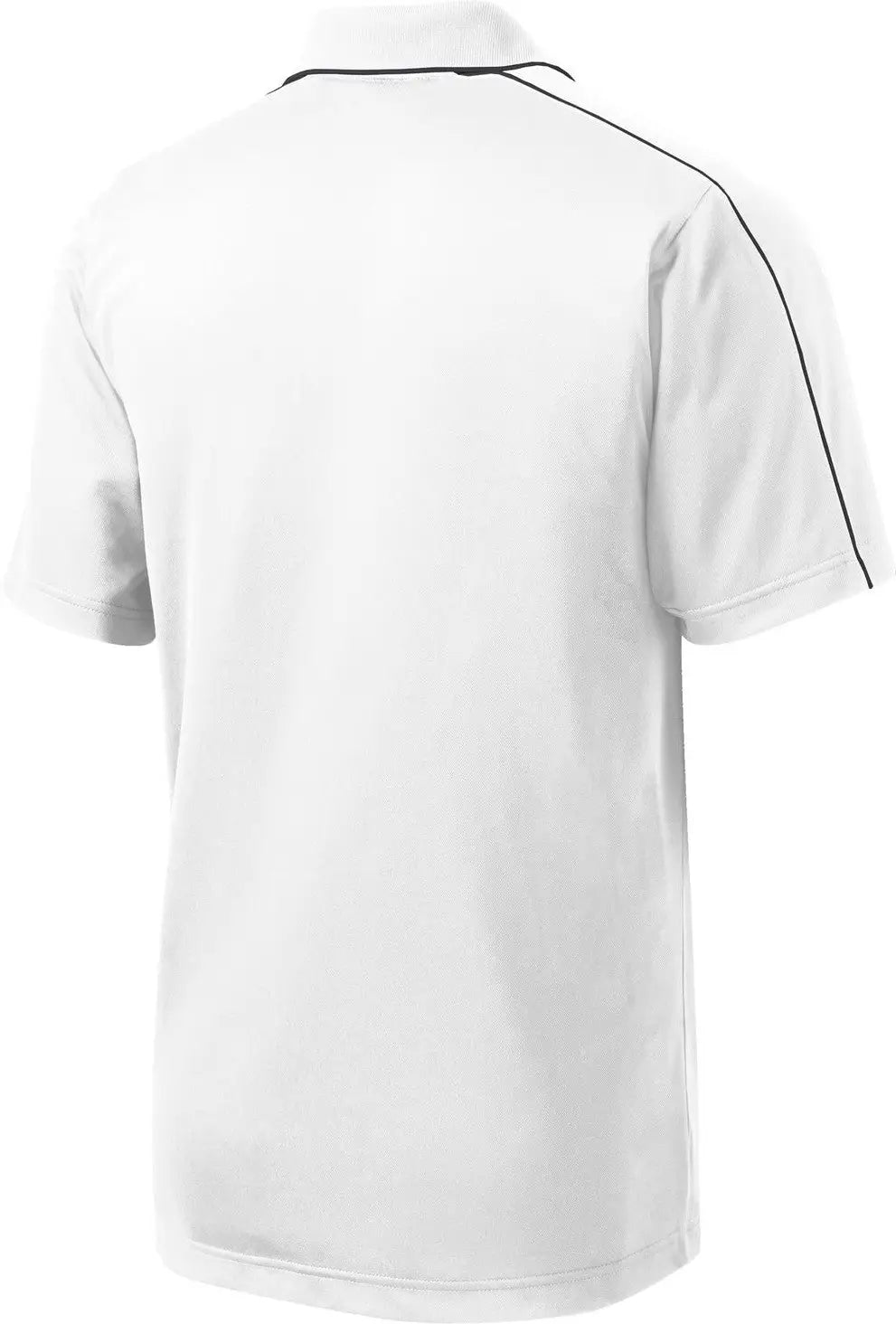 Sport-tek St653 Micropique Sport-wick Piped Polo - White Iron Gray - White/ / Adult Xs