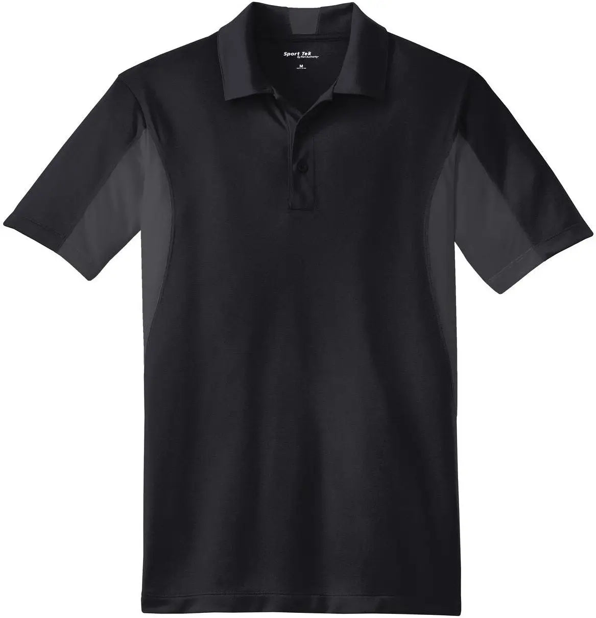 Sport-tek St655 Side Blocked Micropique Sport-wick Polo - Black Iron Gray
