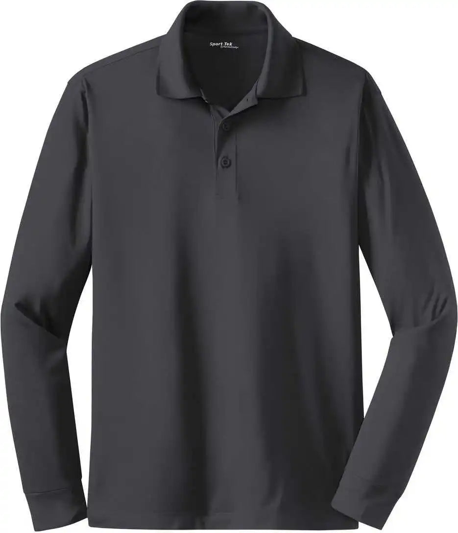Sport-tek St657 Long Sleeve Micropique Sport-wick Polo - Iron Grey