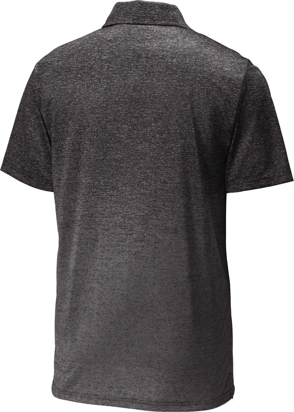 Sport-tek St671 Ombre Heather Polo - Iron Gray Black - Gray/ / Adult Xs