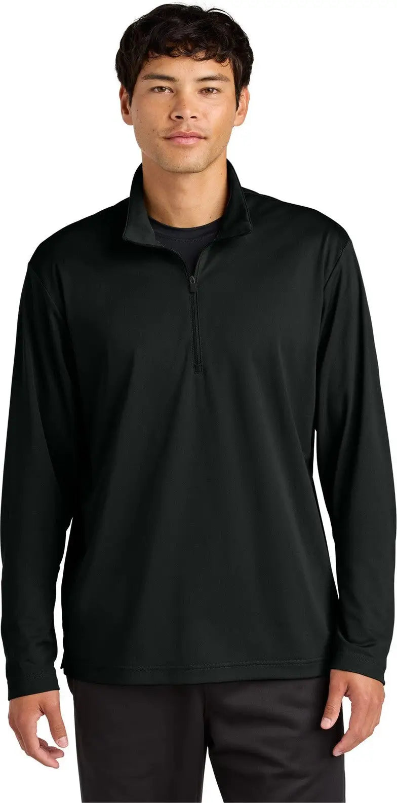 Sport-tek St672 Micropique Sport-wick 1/4-zip - Black - Adult Xs