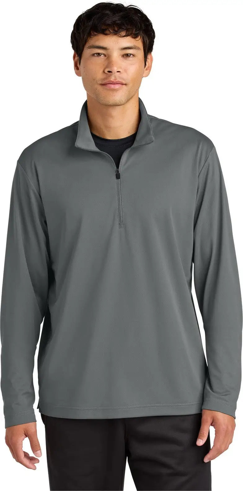 Sport-tek St672 Micropique Sport-wick 1/4-zip - Gray Concrete - Adult Xs