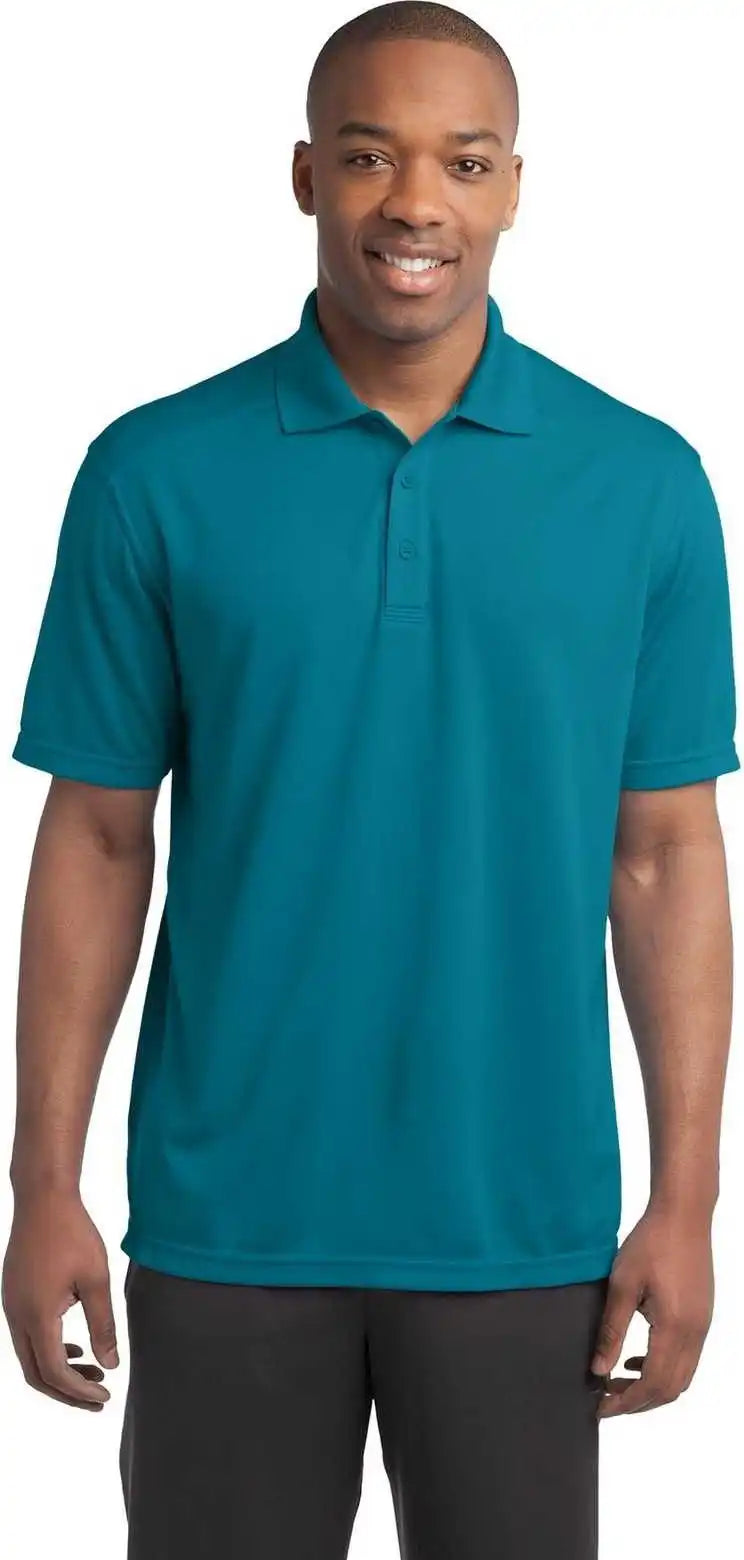 Sport Tek St680 Posicharge Micro Mesh Polo Blue Wake