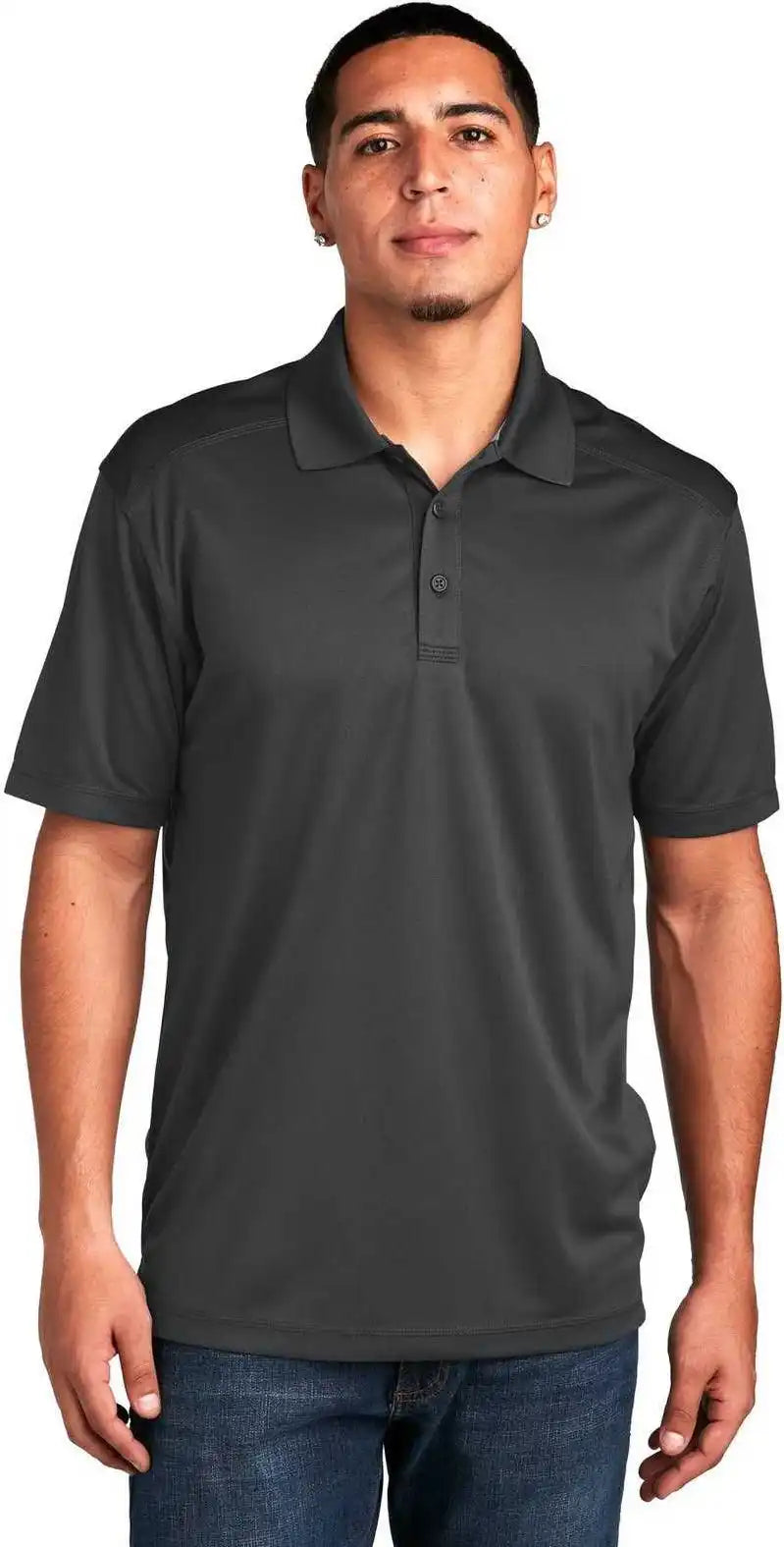 Sport-tek St680 Posicharge Micro-mesh Polo - Iron Grey