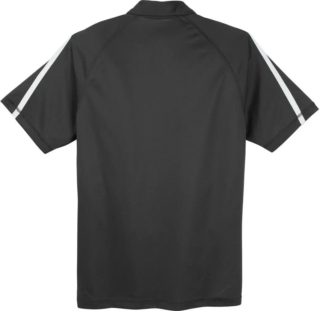 Sport-tek St685 Posicharge Micro-mesh Colorblock Polo - Iron Gray White