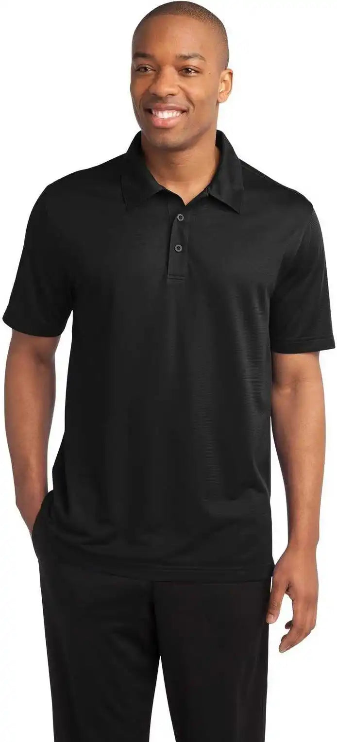 Sport Tek St690 Posicharge Active Textured Polo Black