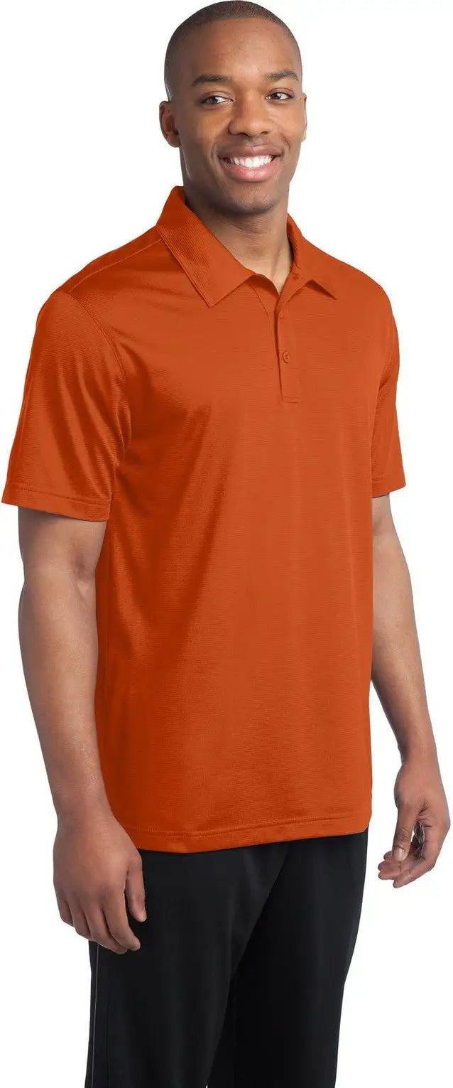 Sport-tek St690 Posicharge Active Textured Polo - Deep Orange