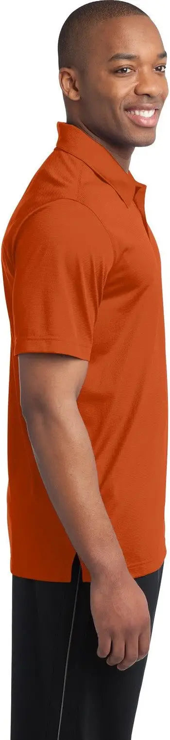 Sport-tek St690 Posicharge Active Textured Polo - Deep Orange